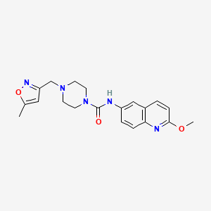 N-(2-methoxyquinolin-6-yl)-4-[(5-methyl-1,2-oxazol-3-yl)methyl]piperazine-1-carboxamide