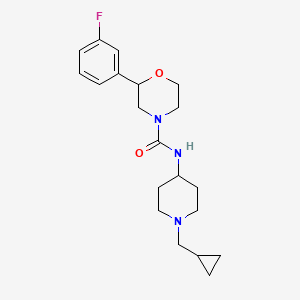 N-[1-(cyclopropylmethyl)piperidin-4-yl]-2-(3-fluorophenyl)morpholine-4-carboxamide