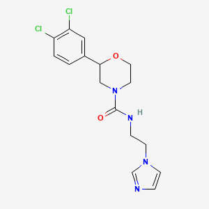 2-(3,4-dichlorophenyl)-N-(2-imidazol-1-ylethyl)morpholine-4-carboxamide