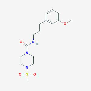 N-[3-(3-methoxyphenyl)propyl]-4-methylsulfonylpiperazine-1-carboxamide