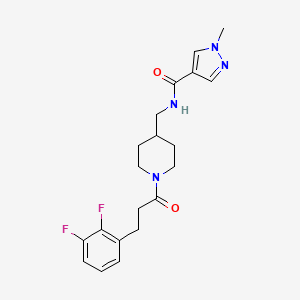 N-[[1-[3-(2,3-difluorophenyl)propanoyl]piperidin-4-yl]methyl]-1-methylpyrazole-4-carboxamide