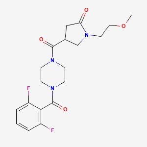 4-[4-(2,6-Difluorobenzoyl)piperazine-1-carbonyl]-1-(2-methoxyethyl)pyrrolidin-2-one