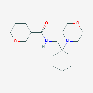 N-[(1-morpholin-4-ylcyclohexyl)methyl]oxane-3-carboxamide