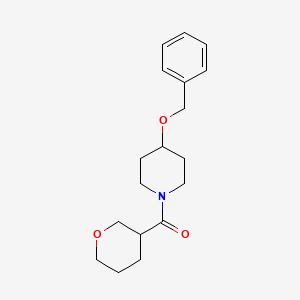 molecular formula C18H25NO3 B7168740 Oxan-3-yl-(4-phenylmethoxypiperidin-1-yl)methanone 