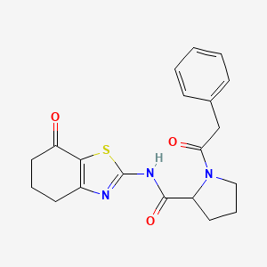 N-(7-oxo-5,6-dihydro-4H-1,3-benzothiazol-2-yl)-1-(2-phenylacetyl)pyrrolidine-2-carboxamide