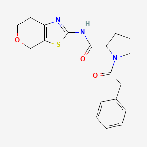 N-(6,7-dihydro-4H-pyrano[4,3-d][1,3]thiazol-2-yl)-1-(2-phenylacetyl)pyrrolidine-2-carboxamide