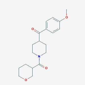 (4-Methoxyphenyl)-[1-(oxane-3-carbonyl)piperidin-4-yl]methanone