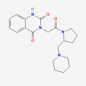 3-[2-oxo-2-[2-(piperidin-1-ylmethyl)pyrrolidin-1-yl]ethyl]-1H-quinazoline-2,4-dione