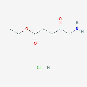 molecular formula C7H14ClNO3 B071693 Ethyl 5-amino-4-oxopentanoate Hydrochloride CAS No. 183151-37-3