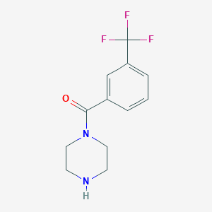 molecular formula C12H13F3N2O B071702 1-[3-(Trifluoromethyl)benzoyl]piperazine CAS No. 179334-14-6