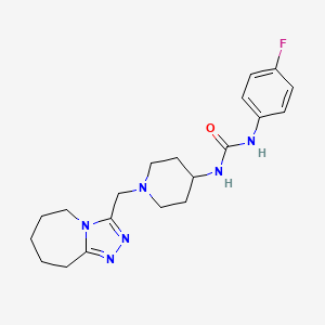 1-(4-fluorophenyl)-3-[1-(6,7,8,9-tetrahydro-5H-[1,2,4]triazolo[4,3-a]azepin-3-ylmethyl)piperidin-4-yl]urea