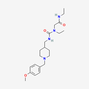 N-ethyl-2-[ethyl-[[1-[(4-methoxyphenyl)methyl]piperidin-4-yl]methylcarbamoyl]amino]acetamide