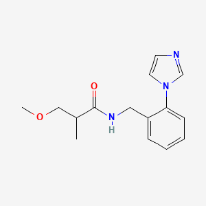 N-[(2-imidazol-1-ylphenyl)methyl]-3-methoxy-2-methylpropanamide