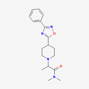 N,N-dimethyl-2-[4-(3-phenyl-1,2,4-oxadiazol-5-yl)piperidin-1-yl]propanamide