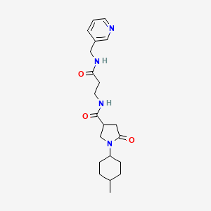 1-(4-methylcyclohexyl)-5-oxo-N-[3-oxo-3-(pyridin-3-ylmethylamino)propyl]pyrrolidine-3-carboxamide