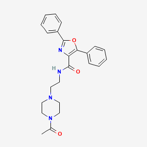 N-[2-(4-acetylpiperazin-1-yl)ethyl]-2,5-diphenyl-1,3-oxazole-4-carboxamide