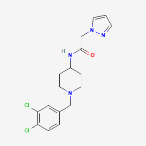 N-[1-[(3,4-dichlorophenyl)methyl]piperidin-4-yl]-2-pyrazol-1-ylacetamide