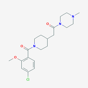 2-[1-(4-Chloro-2-methoxybenzoyl)piperidin-4-yl]-1-(4-methylpiperazin-1-yl)ethanone