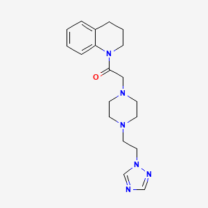 1-(3,4-dihydro-2H-quinolin-1-yl)-2-[4-[2-(1,2,4-triazol-1-yl)ethyl]piperazin-1-yl]ethanone