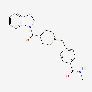 4-[[4-(2,3-dihydroindole-1-carbonyl)piperidin-1-yl]methyl]-N-methylbenzamide