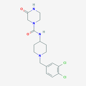 N-[1-[(3,4-dichlorophenyl)methyl]piperidin-4-yl]-3-oxopiperazine-1-carboxamide