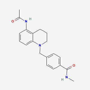 4-[(5-acetamido-3,4-dihydro-2H-quinolin-1-yl)methyl]-N-methylbenzamide