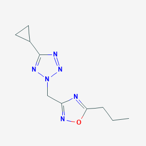 3-[(5-Cyclopropyltetrazol-2-yl)methyl]-5-propyl-1,2,4-oxadiazole