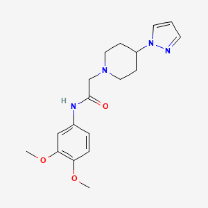 N-(3,4-dimethoxyphenyl)-2-(4-pyrazol-1-ylpiperidin-1-yl)acetamide