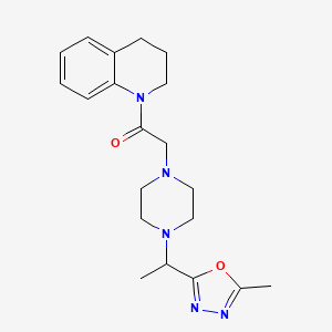 1-(3,4-dihydro-2H-quinolin-1-yl)-2-[4-[1-(5-methyl-1,3,4-oxadiazol-2-yl)ethyl]piperazin-1-yl]ethanone