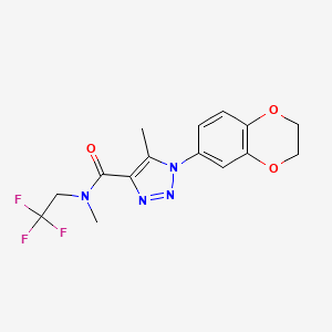 1-(2,3-dihydro-1,4-benzodioxin-6-yl)-N,5-dimethyl-N-(2,2,2-trifluoroethyl)triazole-4-carboxamide