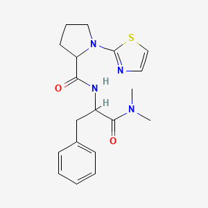 N-[1-(dimethylamino)-1-oxo-3-phenylpropan-2-yl]-1-(1,3-thiazol-2-yl)pyrrolidine-2-carboxamide