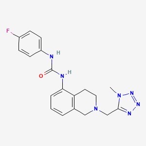 1-(4-fluorophenyl)-3-[2-[(1-methyltetrazol-5-yl)methyl]-3,4-dihydro-1H-isoquinolin-5-yl]urea