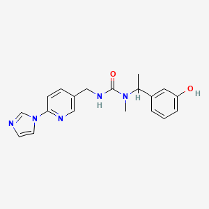 1-[1-(3-Hydroxyphenyl)ethyl]-3-[(6-imidazol-1-ylpyridin-3-yl)methyl]-1-methylurea