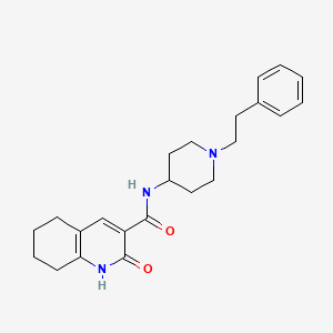 2-oxo-N-[1-(2-phenylethyl)piperidin-4-yl]-5,6,7,8-tetrahydro-1H-quinoline-3-carboxamide