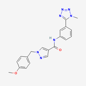 1-[(4-methoxyphenyl)methyl]-N-[3-(1-methyltetrazol-5-yl)phenyl]pyrazole-4-carboxamide