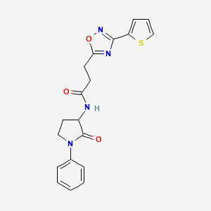 N-(2-oxo-1-phenylpyrrolidin-3-yl)-3-(3-thiophen-2-yl-1,2,4-oxadiazol-5-yl)propanamide