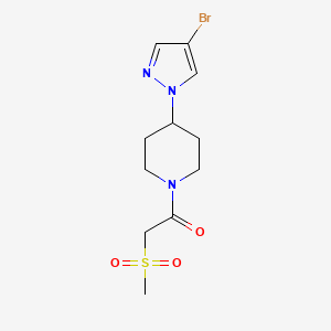 1-[4-(4-Bromopyrazol-1-yl)piperidin-1-yl]-2-methylsulfonylethanone