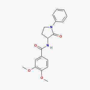 3,4-dimethoxy-N-(2-oxo-1-phenylpyrrolidin-3-yl)benzamide