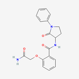 2-(2-amino-2-oxoethoxy)-N-(2-oxo-1-phenylpyrrolidin-3-yl)benzamide