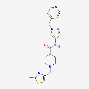 1-[(2-methyl-1,3-thiazol-4-yl)methyl]-N-[1-(pyridin-4-ylmethyl)pyrazol-4-yl]piperidine-4-carboxamide