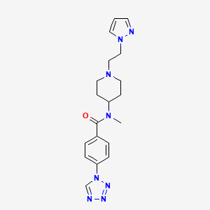 N-methyl-N-[1-(2-pyrazol-1-ylethyl)piperidin-4-yl]-4-(tetrazol-1-yl)benzamide