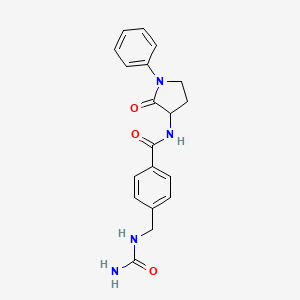 4-[(carbamoylamino)methyl]-N-(2-oxo-1-phenylpyrrolidin-3-yl)benzamide