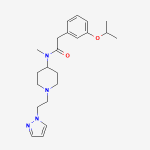 N-methyl-2-(3-propan-2-yloxyphenyl)-N-[1-(2-pyrazol-1-ylethyl)piperidin-4-yl]acetamide