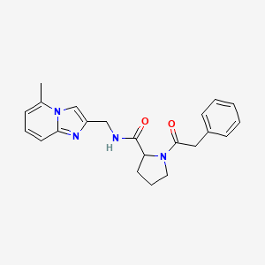 N-[(5-methylimidazo[1,2-a]pyridin-2-yl)methyl]-1-(2-phenylacetyl)pyrrolidine-2-carboxamide