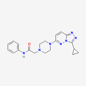 2-[4-(3-cyclopropyl-[1,2,4]triazolo[4,3-b]pyridazin-6-yl)piperazin-1-yl]-N-phenylacetamide