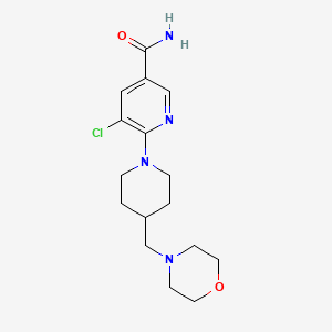 5-Chloro-6-[4-(morpholin-4-ylmethyl)piperidin-1-yl]pyridine-3-carboxamide