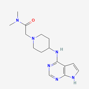 N,N-dimethyl-2-[4-(7H-pyrrolo[2,3-d]pyrimidin-4-ylamino)piperidin-1-yl]acetamide