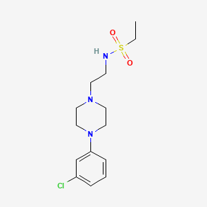 N-[2-[4-(3-chlorophenyl)piperazin-1-yl]ethyl]ethanesulfonamide