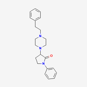 1-Phenyl-3-[4-(2-phenylethyl)piperazin-1-yl]pyrrolidin-2-one