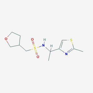 N-[1-(2-methyl-1,3-thiazol-4-yl)ethyl]-1-(oxolan-3-yl)methanesulfonamide